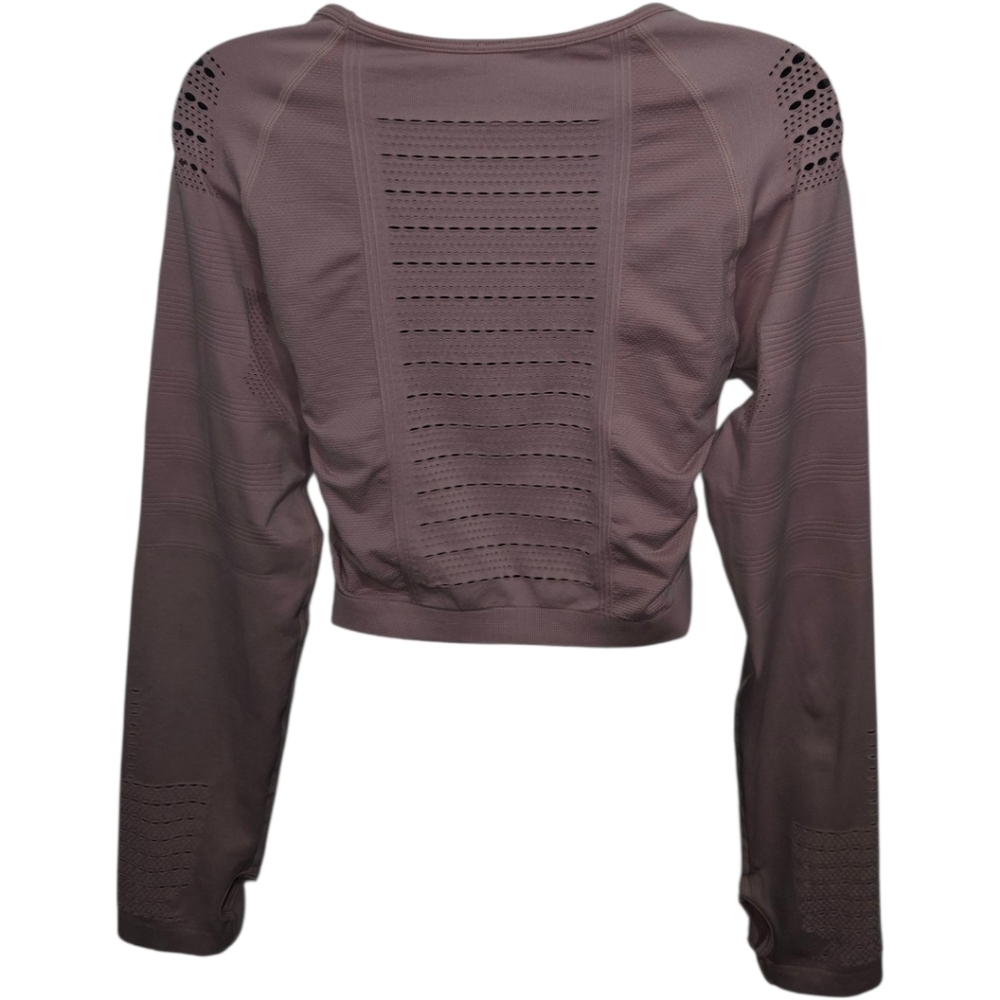 NWT New Mix Active Compression Long Sleeve Thumb Hole Crop Top - Picture 2 of 3